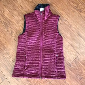 Columbia Quilted Diamond Pattern Faux Fur Vest